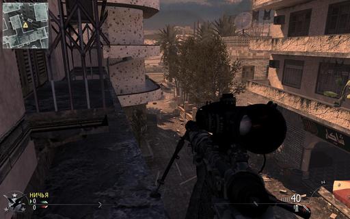 Modern Warfare 2 - Недефолтные места для снайпера. Karachi.