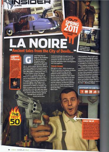Скан журнала Xbox 360 World с датой выхода L.A. Noire