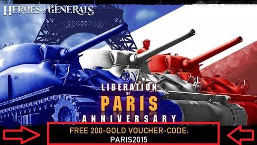 Heroes & Generals - Heroes & Generals 200 gold steam free (Liberation of Paris)