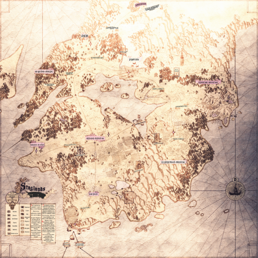 Обо всем -  Serpent in the Staglands - русифицированная карта игрового мира