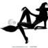 Stock-vector-beautiful-sexual-witch-sits-on-a-broom-41427460